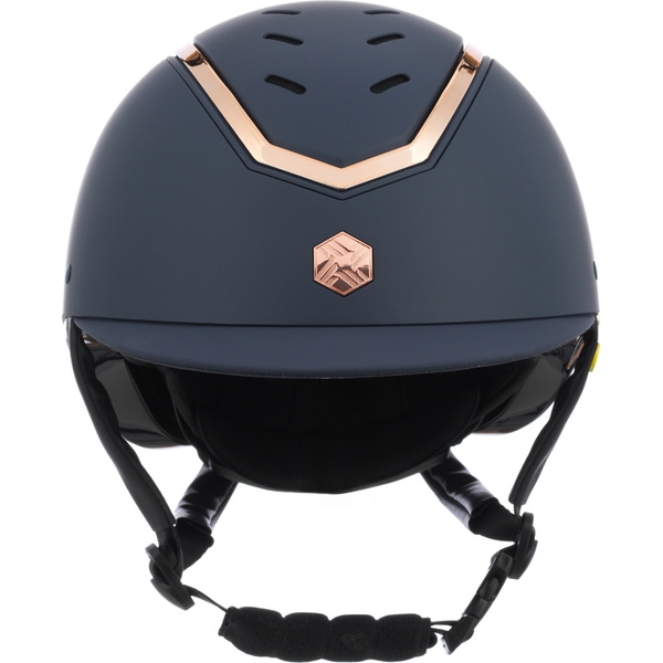 2024 Charles Owen Kylo Standard Peak Riding Helmet KYLOC - Navy Matte / Rose Gold